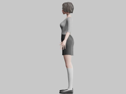 Cute Young Girl V32490 3D Model