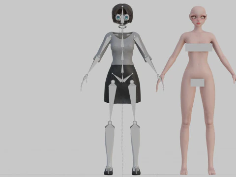 Cute Young Girl V32490 3D Model