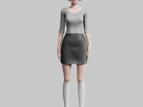 Cute Young Girl V32490 Modèle 3D