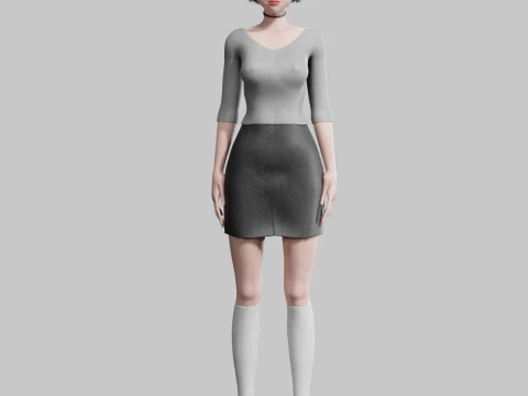 Cute Young Girl V32490 3D Model
