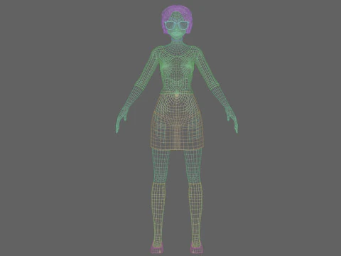 Cute Young Girl V32490 3D Model
