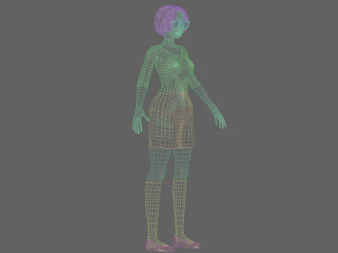 Cute Young Girl V32490 3D Model