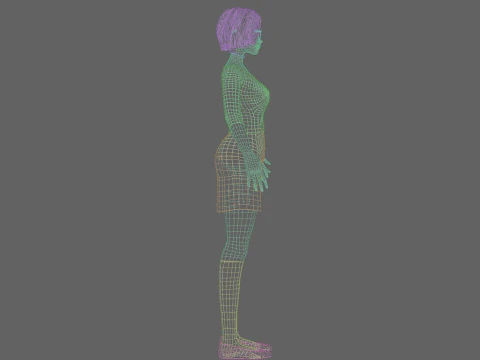 Cute Young Girl V32490 3D Model
