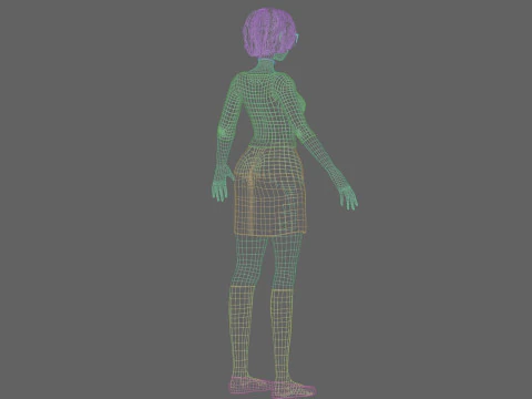 Cute Young Girl V32490 3D Model