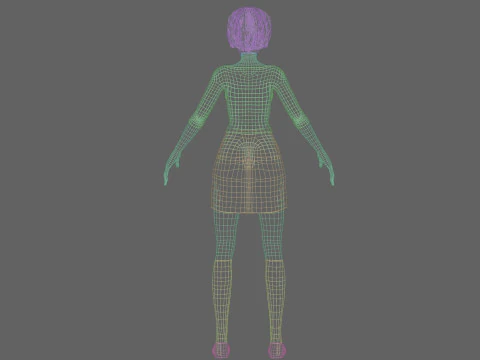 Cute Young Girl V32490 3D Model