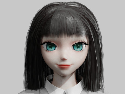 School anime Girl V29545 3Dモデル
