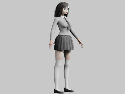 School anime Girl V29545 3Dモデル
