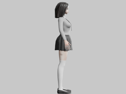 School anime Girl V29545 3Dモデル