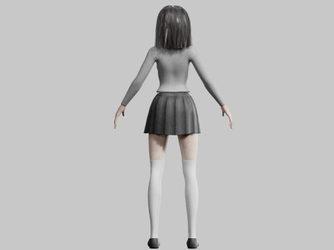 School anime Girl V29545 3Dモデル