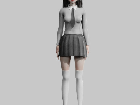 School anime Girl V29545 3Dモデル