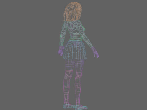 School anime Girl V29545 3Dモデル