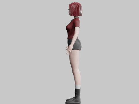 Standard anime Girl V32967 3D मॉडल