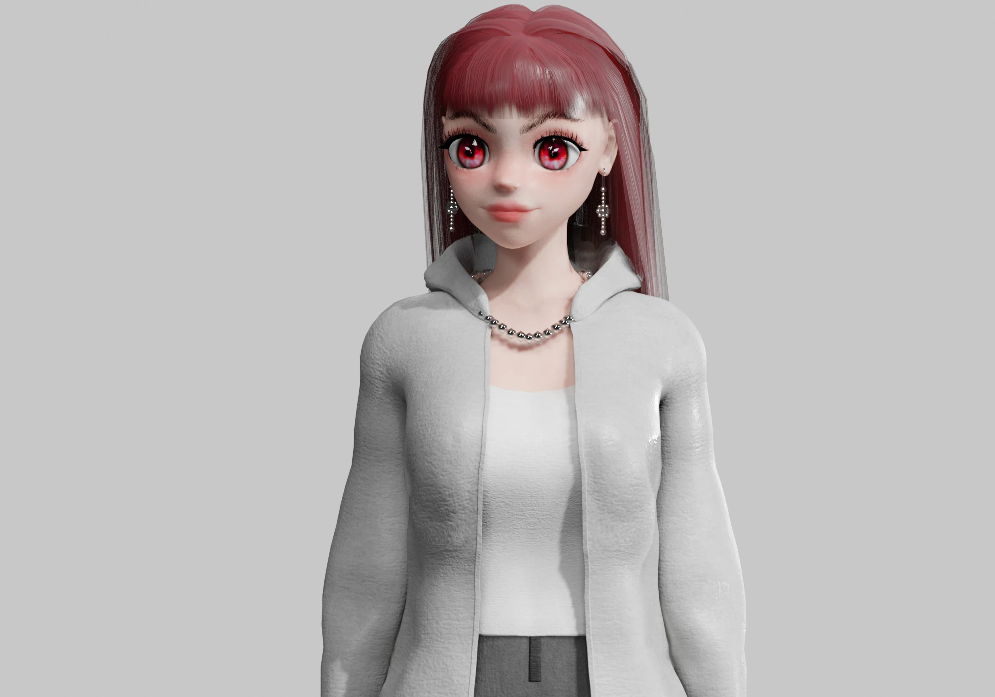 Standard cute Girl V35860 3D Model .c4d .max .obj .3ds .fbx .stl .blend 