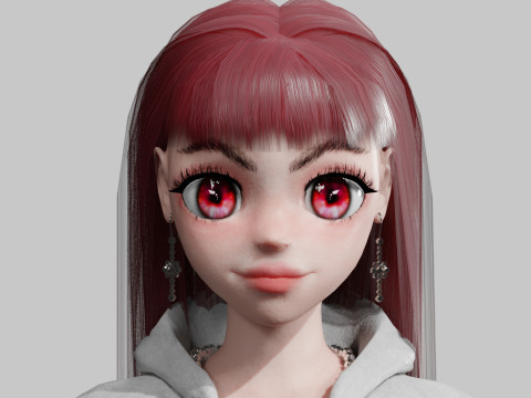 Standard cute Girl V35860 3D 모델