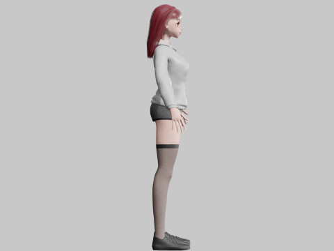 Standard cute Girl V35860 3D 모델