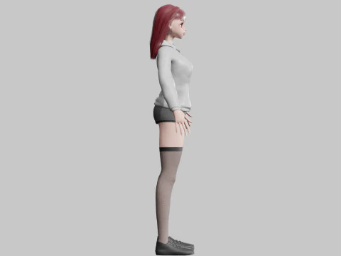 Standard cute Girl V35860 3D Model