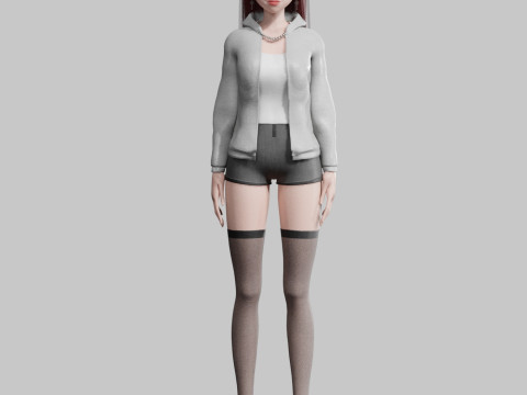 Standard cute Girl V35860 3D 모델