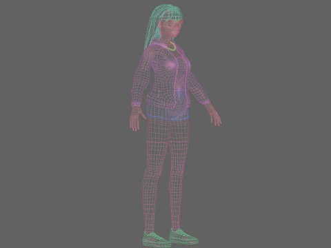 Standard cute Girl V35860 3D Model