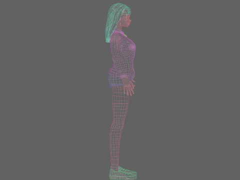 Standard cute Girl V35860 3D Model