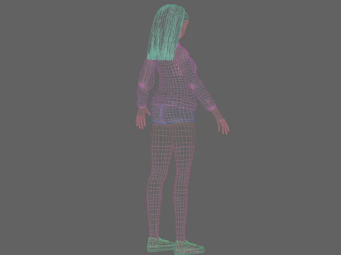 Standard cute Girl V35860 3D Model