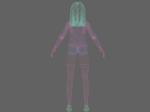 Standard cute Girl V35860 3D Model