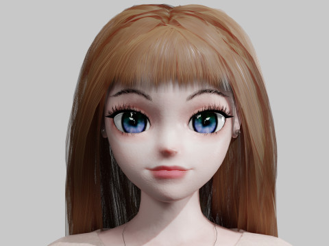 Stylized anime Girl V33149 3D-Modell