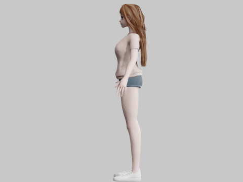 Stylized anime Girl V33149 3D-Modell