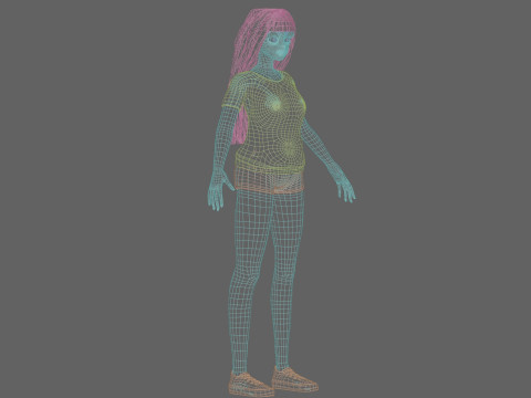 Stylized anime Girl V33149 3D-Modell
