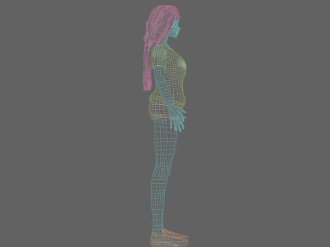 Stylized anime Girl V33149 3D-Modell