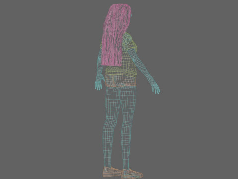 Stylized anime Girl V33149 3D-Modell