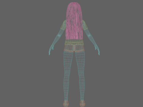 Stylized anime Girl V33149 3D-Modell