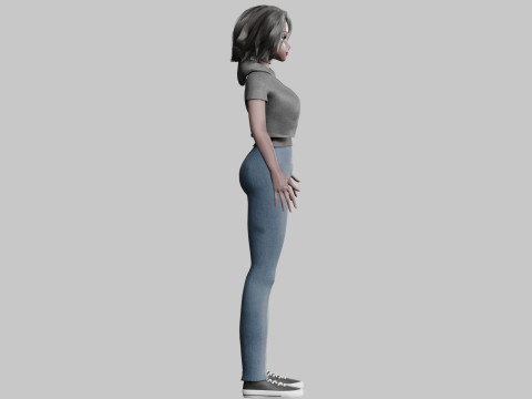 Stylized cute Girl V36848 3D Модель
