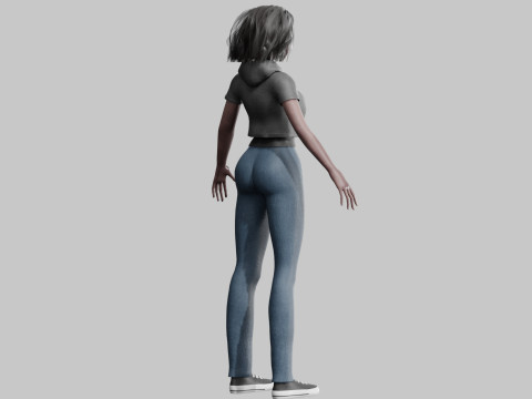 Stylized cute Girl V36848 3D Модель