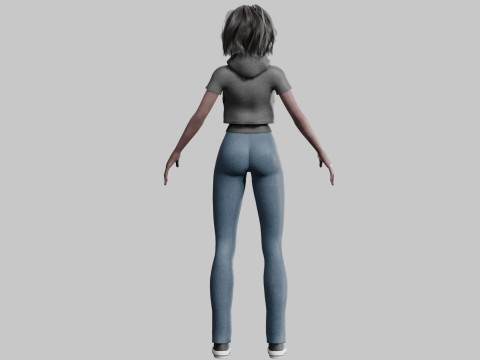 Stylized cute Girl V36848 3D Модель