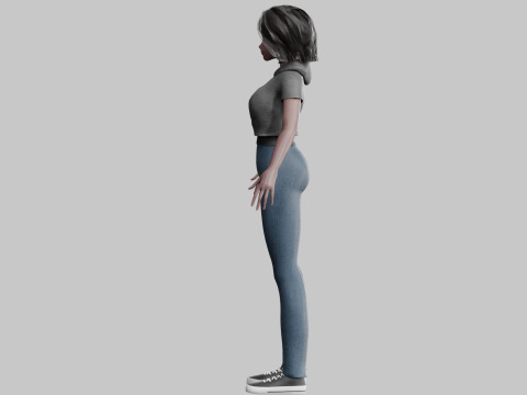 Stylized cute Girl V36848 3D Модель