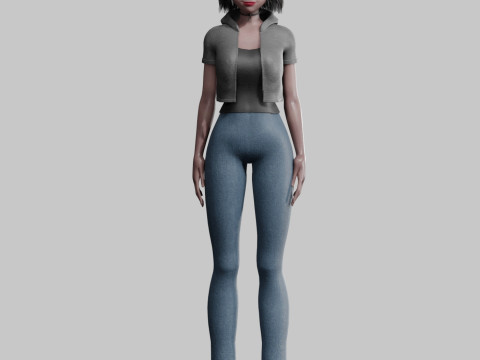 Stylized cute Girl V36848 3D Модель