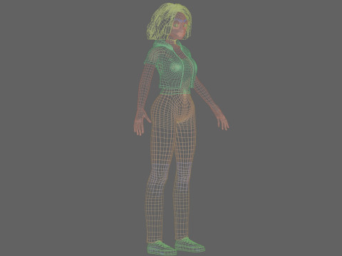 Stylized cute Girl V36848 3D Модель