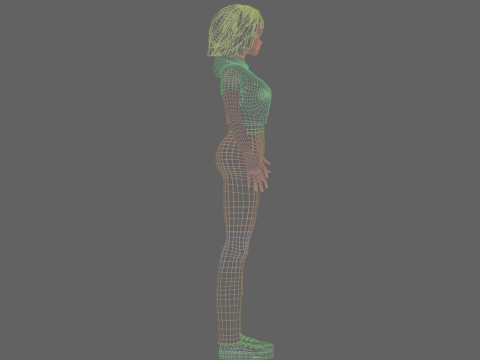 Stylized cute Girl V36848 3D Модель