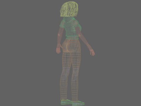 Stylized cute Girl V36848 3D Модель