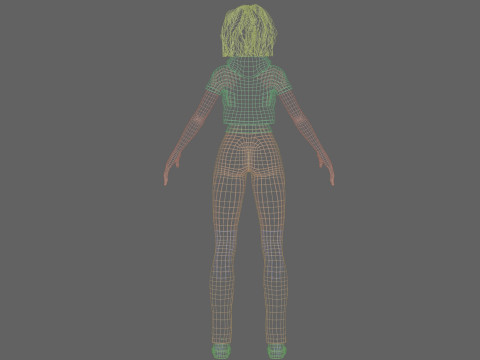 Stylized cute Girl V36848 3D Модель