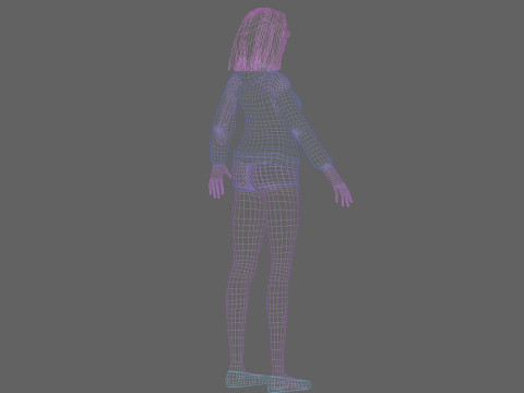 Sweet anime Girl V31063 3D Model