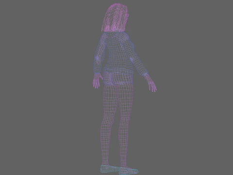 स्वीट एनीमे गर्ल V31063 3D मॉडल