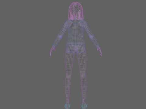 Sweet anime Girl V31063 3D Model