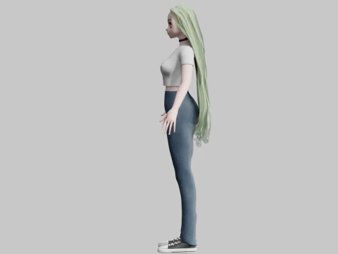 Słodka podstawowa dziewczyna V31813 Model 3D