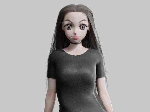 Sweet cute Girl V34119 3D Model