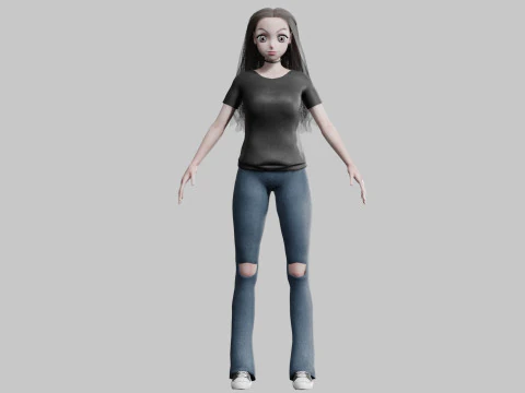 Sweet cute Girl V34119 3D Model