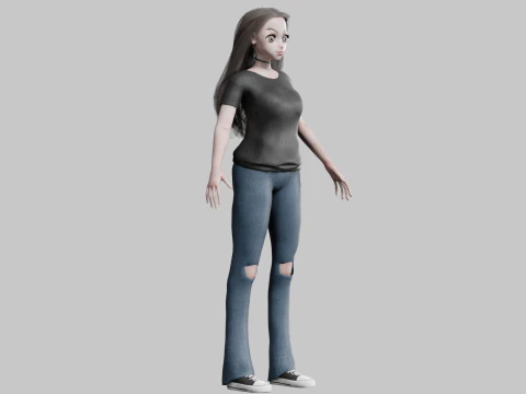 Sweet cute Girl V34119 3D Model