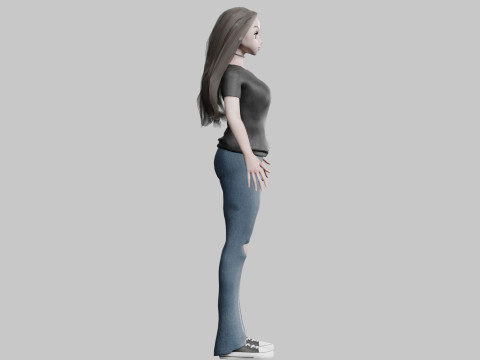 Sweet cute Girl V34119 3D 模型