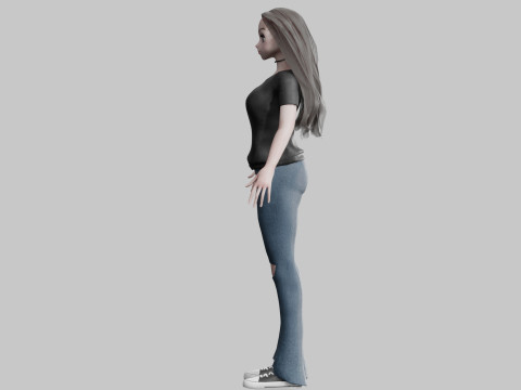 Sweet cute Girl V34119 3D 模型