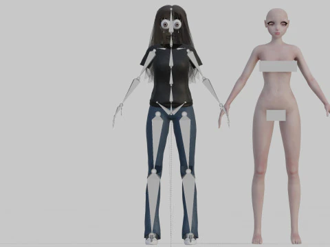 Sweet cute Girl V34119 3D Model